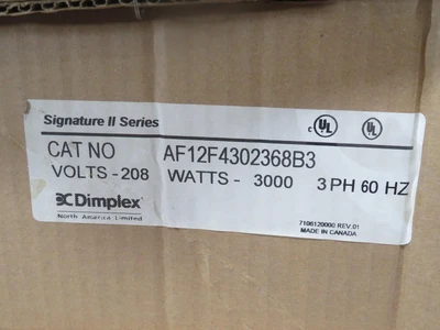 New | in-Stock DIMPLEX _UNKNOWN_ HVAC Parts and Equipment | OCO Industrial #1635839