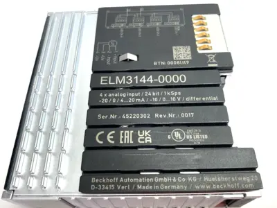 USED BECKHOFF MULTI-FUNCTION ETHERCAT TERMINAL, 4-CHANNEL ANALOG INPUT