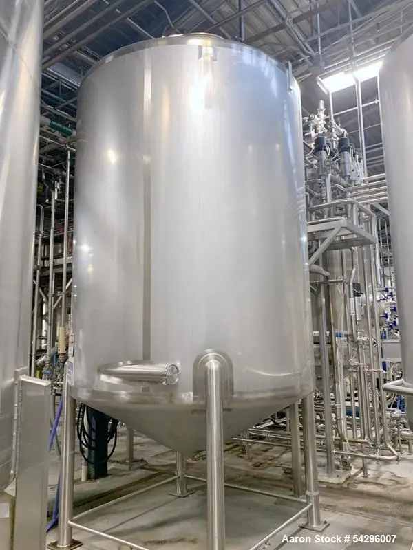 Used Feldmeier 2,500 Gallon Stainless Steel Tank – Cone Bottom Process Vessel wi