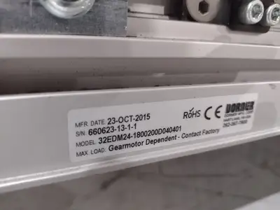 USED DORNER 3200 SERIES FLAT BELT CONVEYOR END DRIVE