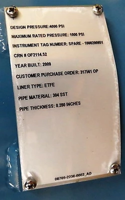 Rosemount Magnetic Flowtube Series 8700,  model 8705FHA060C6W0N0B3Q4Q8Q66, size 6"-600 , Unused Spare Room