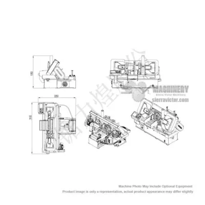 JLH H-27PRO Horizontal Bandsaws Auto | Sierra Victor Industries (4)