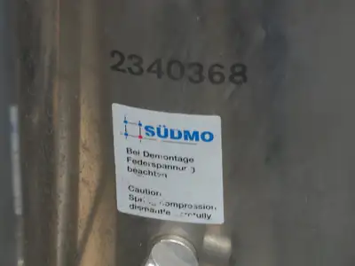 Sudmo DN4"/PN6/1.4404/S SS Sanitary Valve Pneumatic Actuator 4" Outlet Matrix