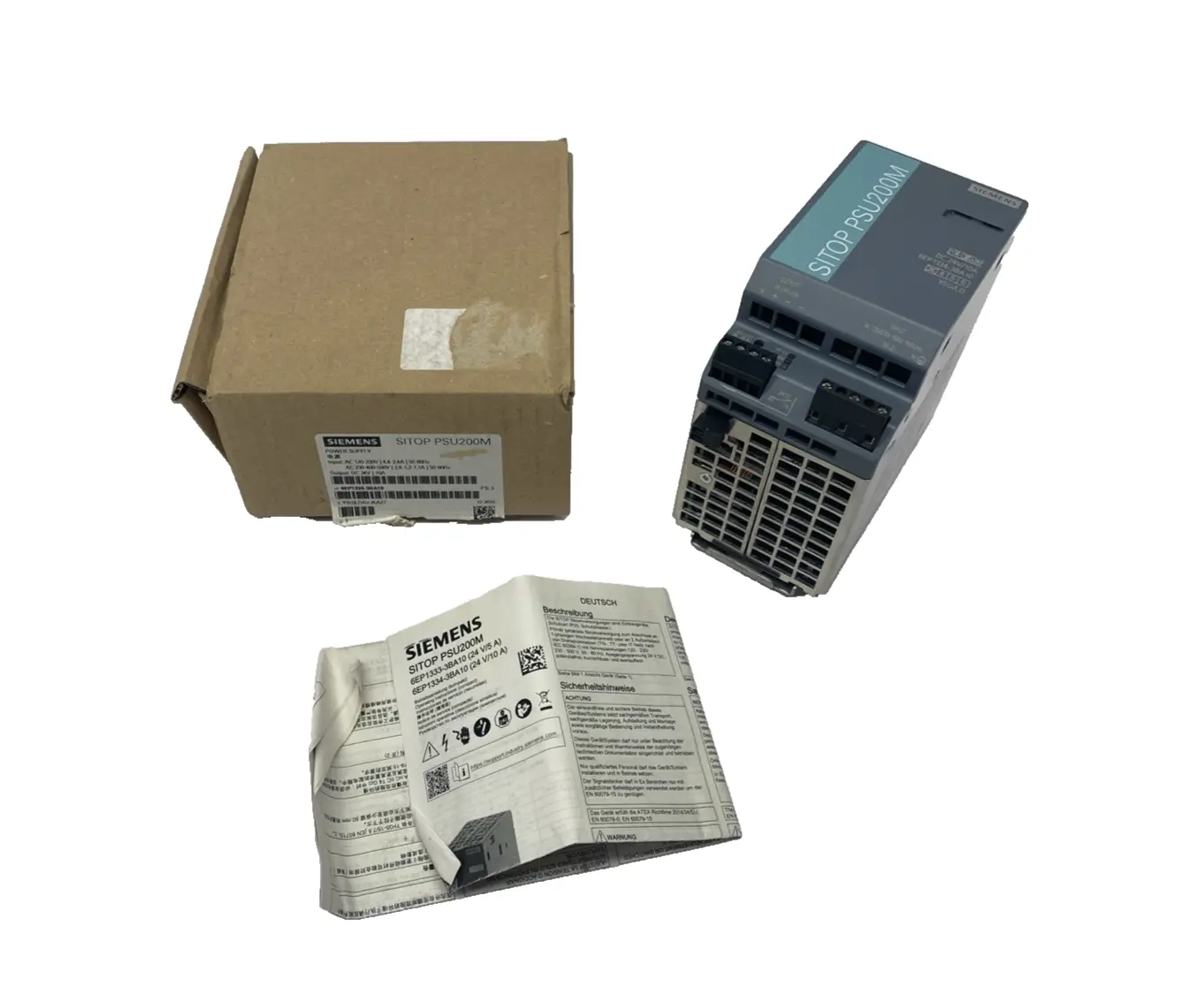 Siemens 6EP1334-3BA10 SITOP PSU200M Power Supply 120/230-500VAC 24VDC 10A