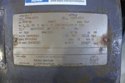 Used US MOTORS 6222-J/C3 A.C. Motors Ohio US | Aucto #1394655