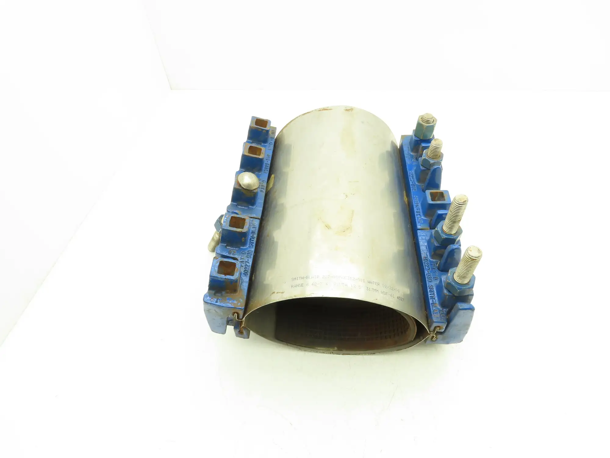 Smith-Blair 227-00066312-001 Full Circle Repair Clamp Water 6.62-7.42"x 12.5" SS