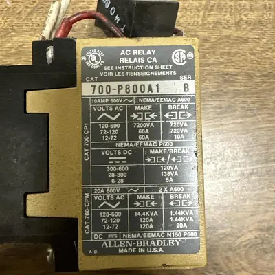 Used ALLEN-BRADLEY 700-PK400A1 Miscellaneous Equipment (Electrical & Power) | Surplus Asset Holdings #1201474