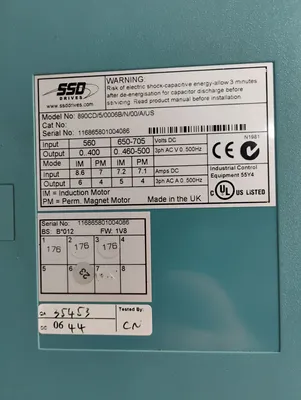 SSD DRIVES 890CD/5/0006B/N/00/A/US Electrical/PLC/Automation | ESS Industrial Equipment Sales (6)