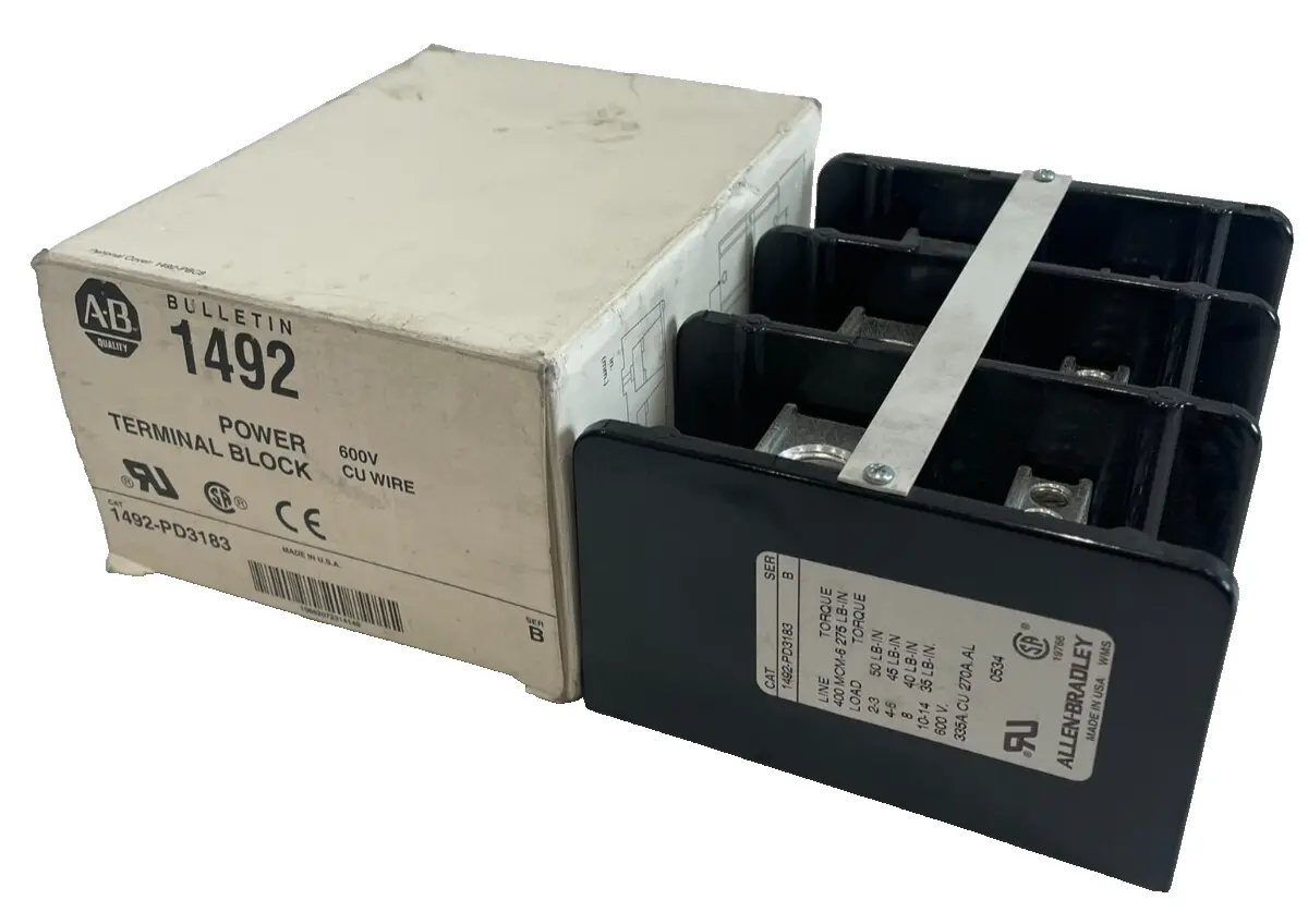 A / B 1492-PD3183 TERMINAL BLOCK 600V 1492PD3183 SER. B NEW, SURPLUS