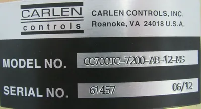 NEW CARLEN CONTROLS CC700TC-7200-AB-12-MS ENCODER CC700TC7200AB12MS
