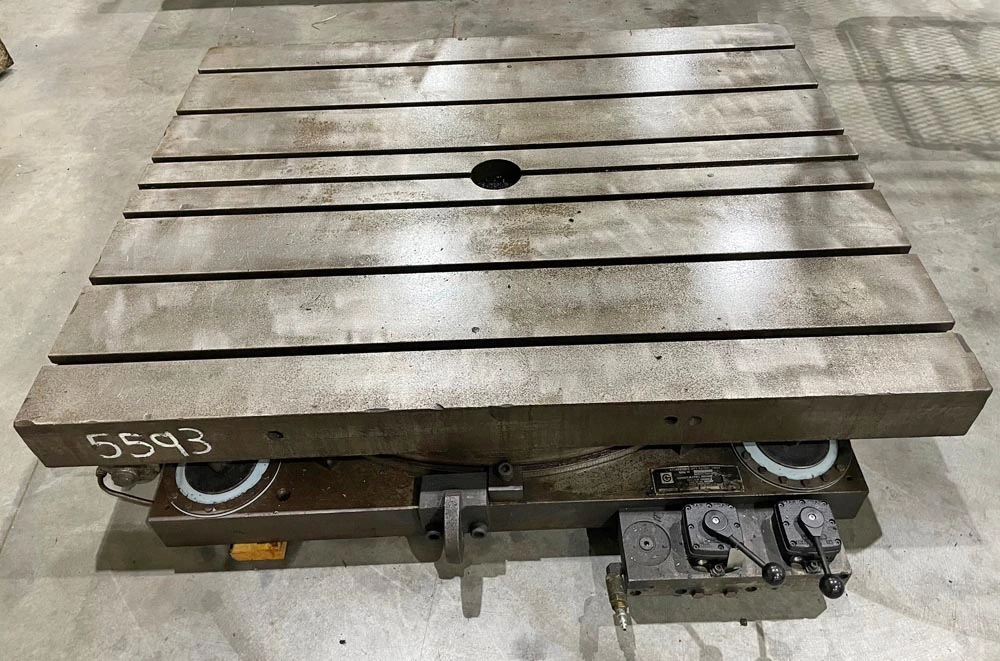 48″ X 60″ GIDDINGS & LEWIS HYDROSTATIC LIFT ROTARY INDEX TABLE