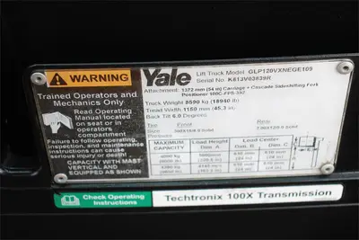 Used 2017 YALE GLP120VX Internal Combustion Forklifts: Pneumatic Tire Florida US | Truck and Van Outlet #1509244