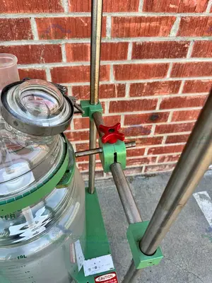 Used CHEMGLASS 20 LITER JACKETED GLASS REACTOR W/ STAND, IMPELLER Reactors California US | Equipment Lab #1394845