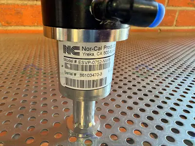 Used NOR-CAL PRODUCTS ESVP-0752-NW8 RIGHT ANGLE VALVE W/ KF 16/10 VACUUM FITTING Valves/Fittings California US | Equipment Lab #1511119