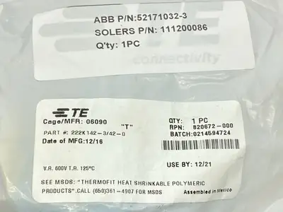 NEW ABB HEAT SHRINK BOOT 111200086