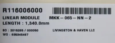 NEW REXROTH R116006000 LINEAR ACTUATOR MKK15-065-NN-2 1340 MM