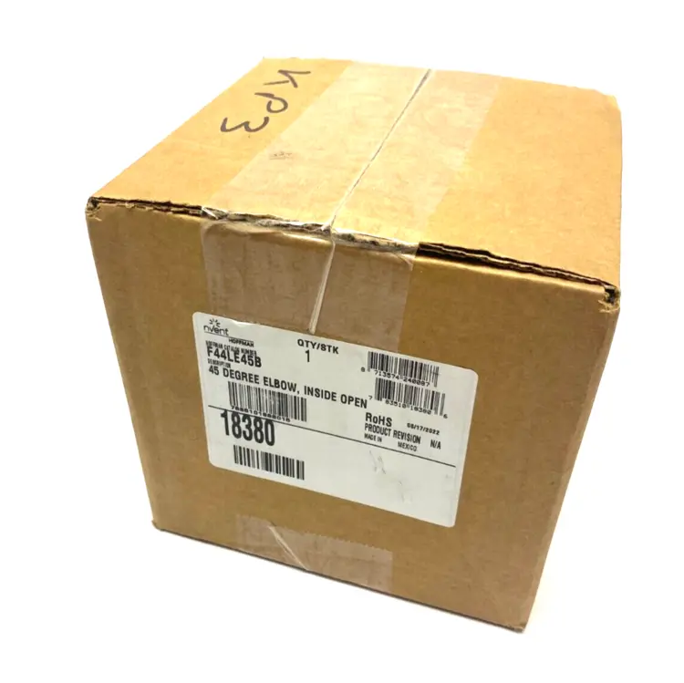 New | in-Stock Hoffman nVent 45 Degree Elbow Lay-In Wireway, Inside Open Gray Steel Electrical Fittings Michigan US | Maverick Industrial Sales #1398202
