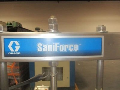 Drum unloader, Graco Saniforce ram unit Stainless Steel drum unloader, for your thickest, toughest food, personal care and pharmaceutical ingredient transfer