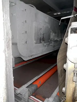 63" MIDWEST AUTOMATION MODEL #N3-6375 3 HEAD WET TYPE BELT DEBURRING GRINDER MACHINE: STOCK 18225