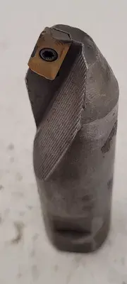 SINGLE FLUTE 45-DEGREE INDEXABLE CHAMFER TOOL, 1-1/4" SHANK, OAL 4.5"