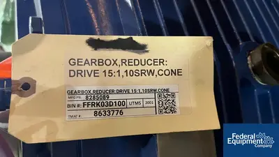 NEW Pfaudler Pfaudler 10SRW Gearbox, 15:1 Ratio
