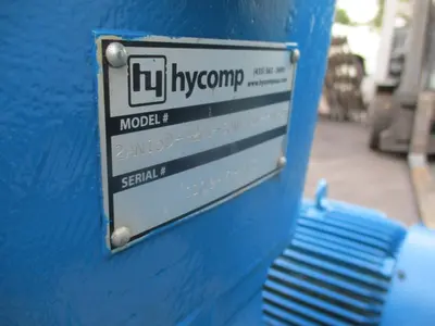 20 HP Hycomp, Boost Compressor, Nitrogen/Air/Gas Pressure Booster, 300-600 psi, 20-60 scfm