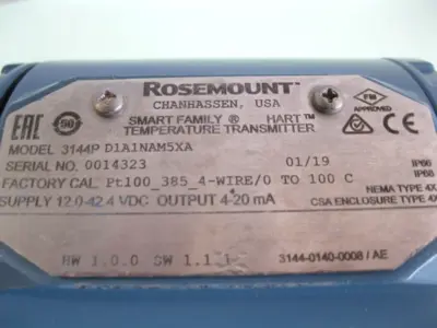 Used Rosemount 3144P D1A1NAM5XA Sensors New Hampshire US | Bitter End Trading #1493536