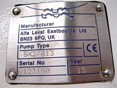 Used Alfa Laval SX2/013 Pumps New Hampshire US | Bitter End Trading #1453021