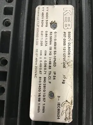 USED KEB S02CVDL80G8/2