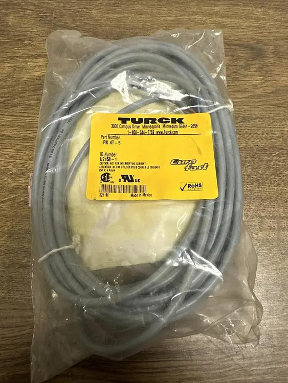 New | in-Stock TURCK RK 4T-5 U2158-1 Industrial Controls | Surplus Asset Holdings #1221104