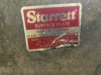 STARRET 3' X 4' GRANITE SURFACE PLATE