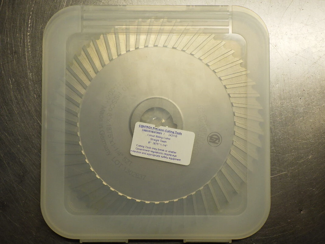 Controx 8" x 3/16" HSSCo Slot Saw 1.25" Arbor 52 Teeth 243710 (LOC3259)