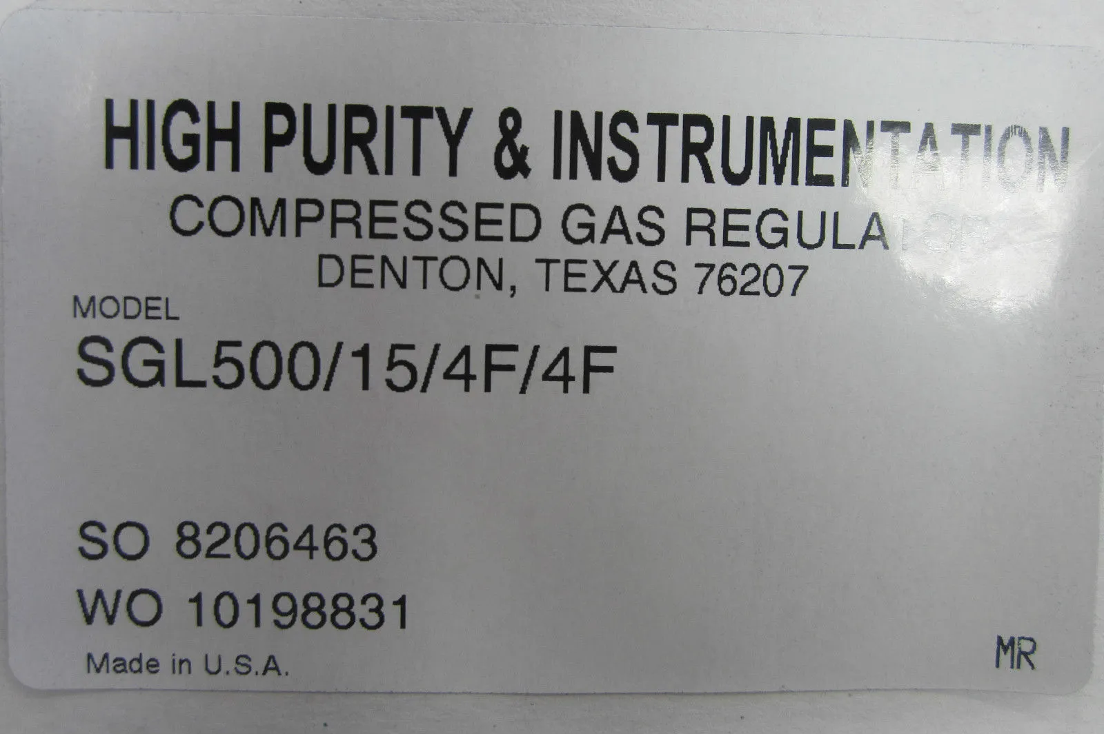 NEW VICTOR SGL500/15/4F/4F GAS REGULATOR SGL500154F4F