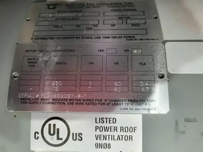 USED TWIN CITY FAN 14E4-TD