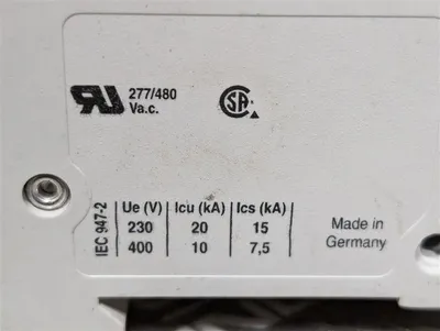Lot of 6 ABB S203-K16 Three Pole Circuit Breakers 16A 400VAC Used