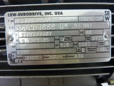 USED SEW EURODRIVE DFT80N4BMG05HR