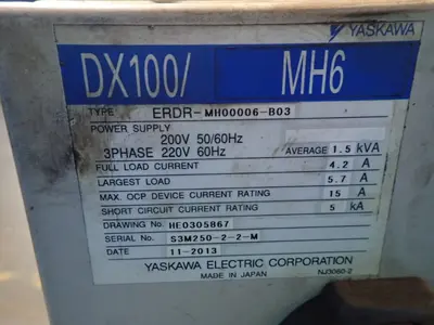 USED 2013 YASKAWA MOTOMAN MH6