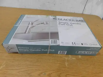 New Glacier Bay McKenna Single Handle Pull Out Sprayer Kitchen Faucet in Stainless Steel with Turbo Spray and FastMount