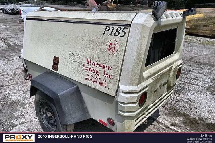 Used 2010 INGERSOLL-RAND P185 Air Compressors, Portable New Jersey US | Proxy Equipment #1384927