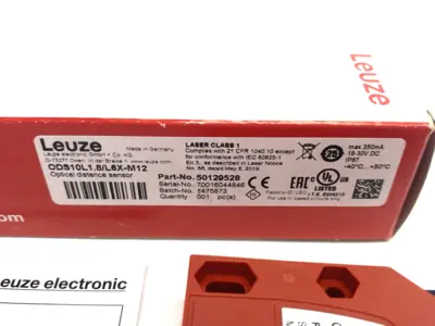 New | in-Stock Leuze Optical Distance Sensor, Against Object Scan, 50129528 Photoelectric Sensors Michigan US | Maverick Industrial Sales #1390592