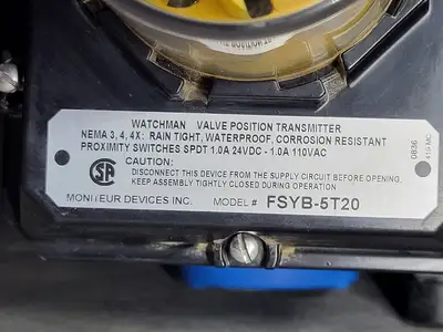 6" Butterfly Valve 4216, w/ Actuator DA75, Monitor FSYB-5T20