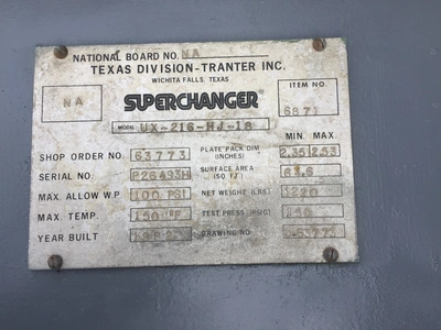 USED SUPERCHANGER UX-216-HJ-18