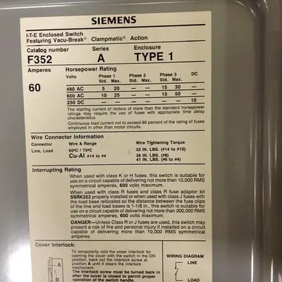 USED SIEMENS F352
