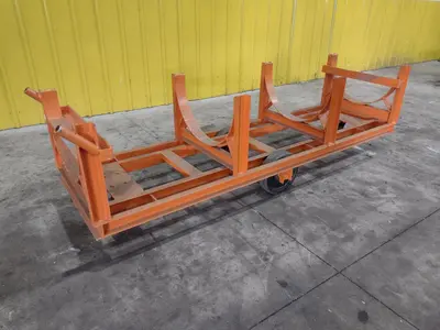 (2) 84" X 28" HEAVY DUTY PIPE TOW CARTS: STOCK #23689