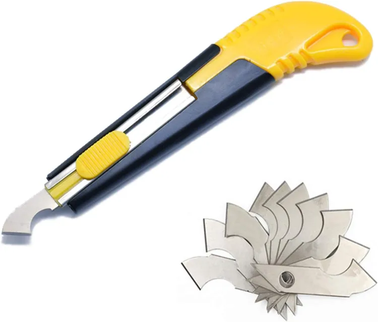 Used _UNKNOWN_ Acrylic Sheet Cutter Scoring Knife Tool + Cutting Blade Set (10 Pcs) Hand Cutters Oklahoma US | Wide Image Solutions #1524961