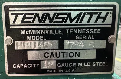 Used TENNSMITH HBU48-12 Box & Pan Brakes including Finger Ohio US | CW WOOD MACHINERY #1362769
