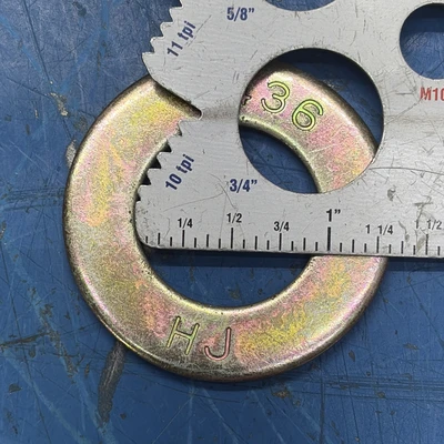 (50) F436 HJ GR.8 Structural Yellow Zinc Plated Flat Washers See Photos For Sz.
