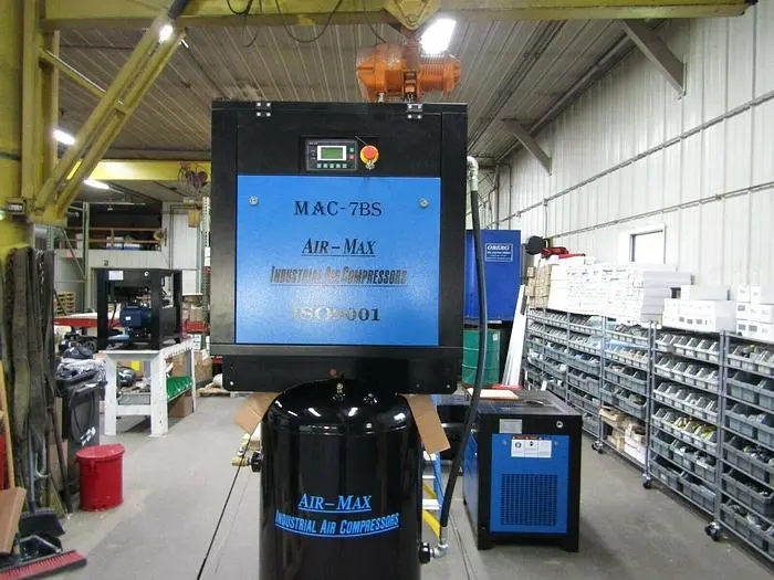 Air-Max 7.5 hp Rotary Screw Air Compressor 80 vertical 12 Year Warranty !!