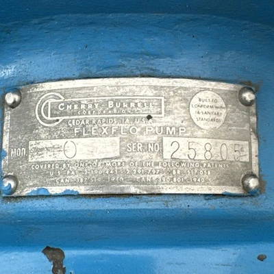 Used Cherry-Burrell Model 0 Pump Parts California US | Davliegogo LLC #1706737