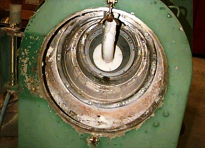 Alfa-Laval SB-400 2 stage pusher centrifuge, 316SS.